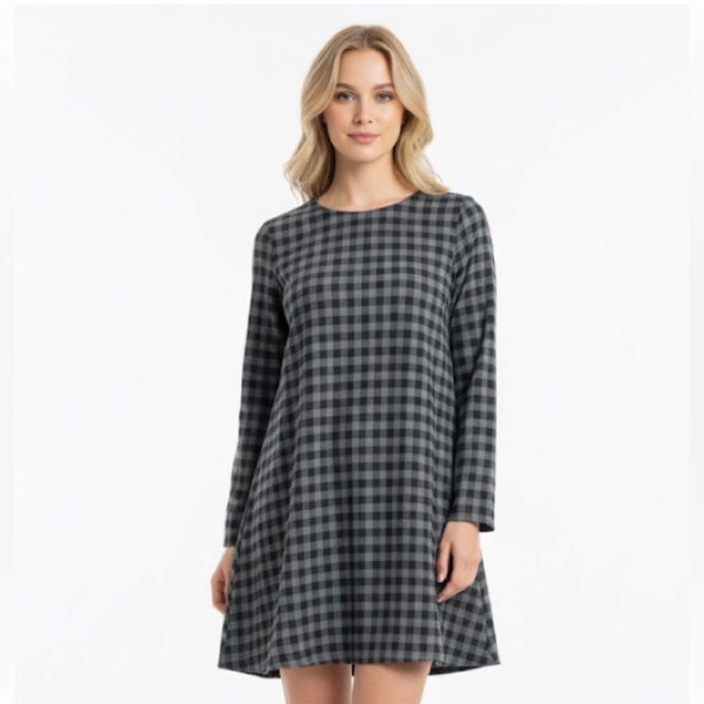 Bryn Walker black plaid size large dress